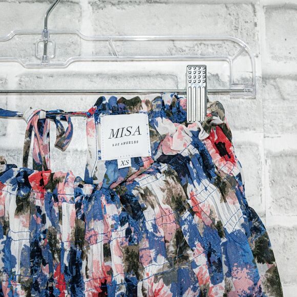 MISA Los Angeles Size XS Tie Dye Floral Blouse Multi color - Picture 3 of 8